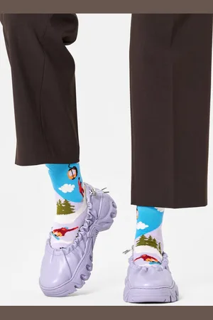 Happy Socks Langsocken (2er Pack) mit Snowboardmotiven