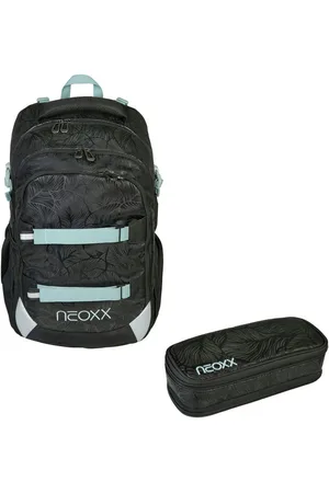 NEOXX Schulrucksack Queen o.t.nite Rucksack & Schlamperbox (Set, 2-tlg., 2), aus recycelten PET-Flaschen