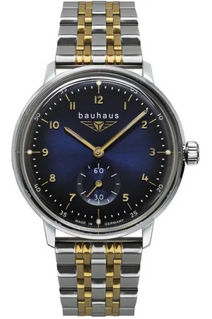 Bauhaus Quarzuhr 2037M-3, Armbanduhr, Damenuhr, Leuchtzeiger, Edelstahlarmband, Made in Germany