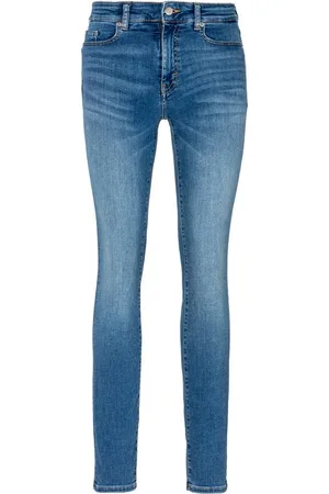 HUGO BOSS Skinny-fit-Jeans Jackie Mid Rise Mid Waist, mittlere Leibhöhe Premium Denim Jeans