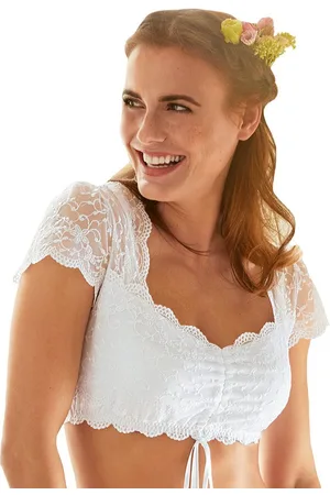 Nina Von C. Dirndlbluse Spitzen Bluse 
