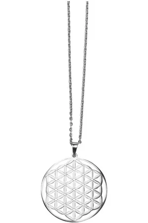 Saraswati Kette mit Anhänger Halskette "Blume des Lebens" Edelstahl 3cm mit 50cm Edelstahlkette - Verkäufer: Devananda