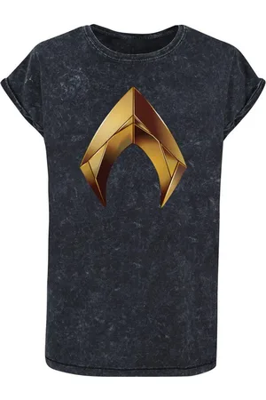 Absolute Cult T-Shirt Damen Ladies Aquaman - Emblem Acid Washed T-Shirt (1-tlg)