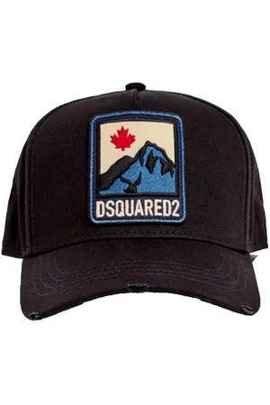 Dsquared2 Baseball Cap DSQ2 Icon Gebogener Schirm, distressed Finish, verstellbarer Riemen hinten - Verkäufer: eldigo