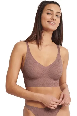 Sloggi Bustier ZERO Feel Bliss Bralette Nahtlos, V-Ausschnitt, Stretch-Spitze