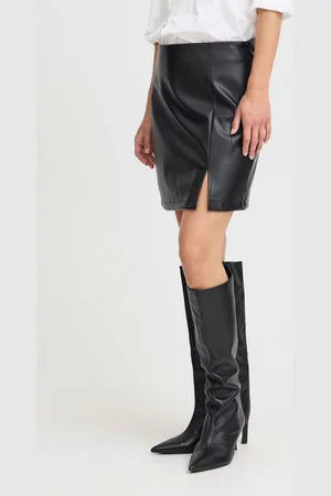 B YOUNG Lederrock BYBXDENMA SKIRT - Kurzer Rock in Kunstlederoptik - Verkäufer: meinemarkenmode