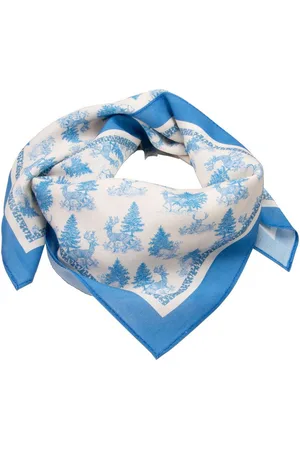 Alpenflüstern Nickituch Trachten-Nickituch Hirsch im Wald Toile de Jouy (hell-blau) - Verkäufer: