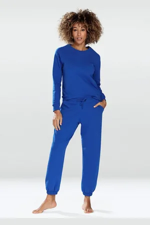 DKaren Freizeitanzug Damen Hausanzug Jogginganzug Baumwolle (2-tlg., Sweatshirt & Hose) - Verkäufer: Makoma