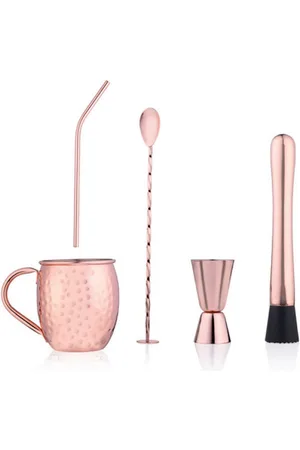 Alpina Fahrradkorb alpina Cocktail-Set – 7-teilig – Edelstahlmaterial – Roséfarben - Verkäufer: AkzenteHome