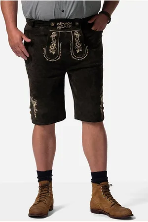 Men Plus Lederhose Men+ Trachten-Lederhose echtes Leder Stickereien - Verkäufer: Popken Fashion Group