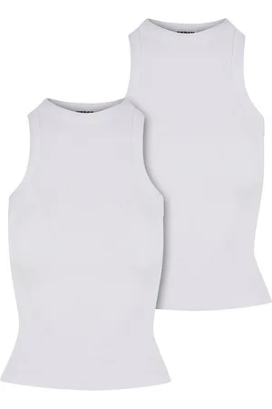 Urban classics Muskelshirt Ladies Racer Back Rib Top 2-Pack (1-tlg)