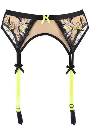 Axami Strapsgürtel V-10142 garter belt beige-black - (L,M,S,XL,XS) - Verkäufer: Angela Line