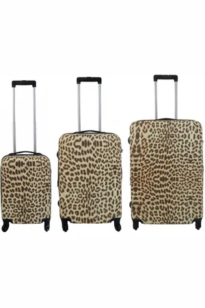 MONOPOL® Kofferset Kofferset 3 tlg. Trolleyset Reisekoffer ABS - Hartschale LEOPARD - Verkäufer: Versand-Richter