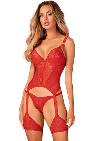 Obsessive Corsage OB Belovya corset & thong red - (ML,XSS,XXL) - Verkäufer: Angela Line