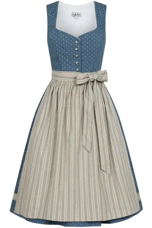 Nübler Trachtenkleid Midi Dirndl Felicitas in Rauchblau von - Verkäufer: Trachtenhof