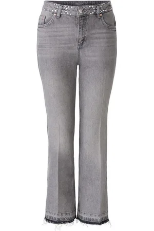 Oui Schlagjeans Jeans EASY KICK low rise, cropped Nieten - Verkäufer: