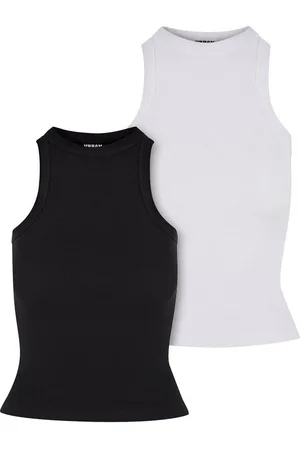 Urban classics Muskelshirt Ladies Racer Back Rib Top 2-Pack (1-tlg)