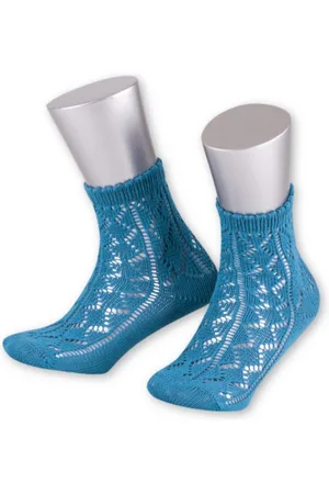 LUSANA Trachtensocken Trachtensocken Kinder - AJOUR - beerenrosa, mittelblau - Verkäufer: Alpenwahnsinn Tracht & Lifestyle