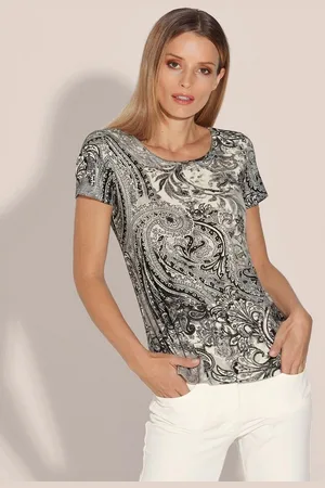 Madeleine Kurzarmshirt Sommerliches Shirt mit Alloverprint - Verkäufer: Premio Fashion GmbH