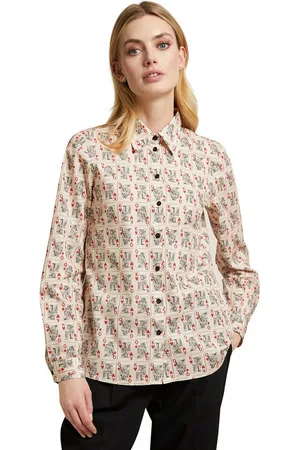 Madeleine Langarmbluse Baumwollbluse mit Kartenspiel-Motiven - Verkäufer: Premio Fashion GmbH