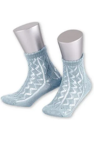 LUSANA Trachtensocken Trachtensocken Kinder - AJOUR - hellblau, hellrosa - Verkäufer: Alpenwahnsinn Tracht & Lifestyle