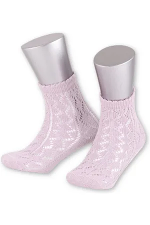LUSANA Trachtensocken Trachtensocken Kinder - AJOUR - hellblau, hellrosa - Verkäufer: Alpenwahnsinn Tracht & Lifestyle
