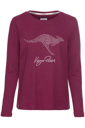 KangaROOS Sweatshirt Langarm, figurumspielend, unifarben, mit Rundhalsausschnitt