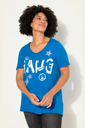 Angel of Style T-Shirt T-Shirt A-Linie "Gang"-Schriftzug - Verkäufer: Popken Fashion Group