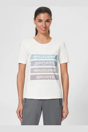 Madeleine Kurzarmshirt Shirt mit glitzerndem Logo-Schriftzug - Verkäufer: Premio Fashion GmbH
