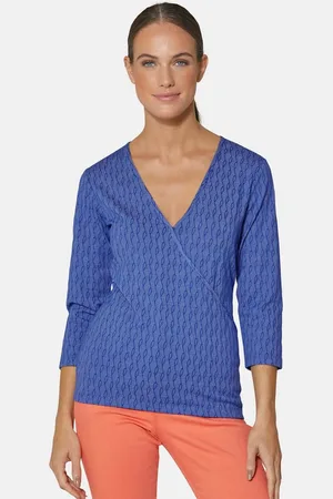 Madeleine 3/4-Arm-Shirt Struktur-Jersey-Shirt in Wickel-Optik - Verkäufer: Premio Fashion GmbH