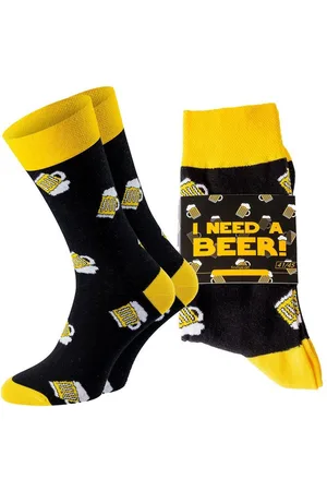 Chili Lifestyle Freizeitsocken BEER Lustige Socken mit Spruch Banderole als Geschenksocken (Paar, 1-Paar, Mit Spruchbanderole) Weichbund ohne Gummidruck - Verkäufer: ChiliLifestyle