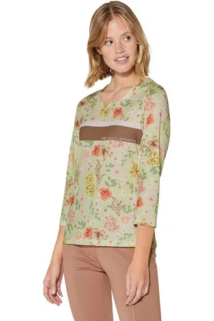 Madeleine Kurzarmshirt Shirt mit floralem Print und 3/4-Arm - Verkäufer: Premio Fashion GmbH