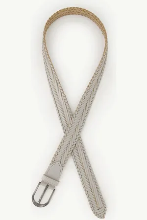 Ulla Popken Hüftgürtel Ledergürtel geflochten Metallic-Schließe - Verkäufer: Popken Fashion Group