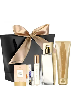 Avon Eau de Parfum ATTRACTION Spray 100ml, Taschenspray 10 ml, Geschenkset, 4-tlg., Geschenkidee Langanhaltende Verführerischer orientalischer - Verkäufer: Cultzen