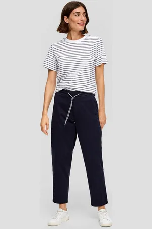 QS by s.Oliver 7/8-Hose Relaxed: Jogg Pants aus Baumwollstretch Ziernaht - Verkäufer: