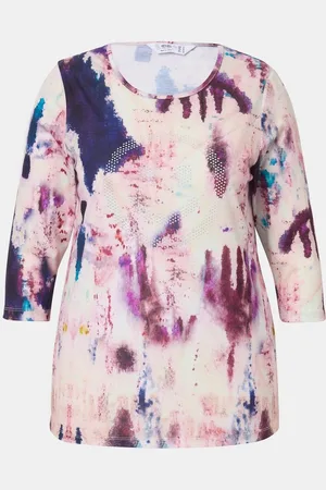 Angel of Style T-Shirt T-Shirt Straight Fit Smiley Batik-Muster - Verkäufer: Popken Fashion Group