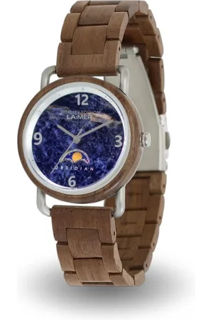 Laimer Quarzuhr Damen Armbanduhr Gertrud Walnussholz 0125, Mondphasen - Verkäufer: Schmuck-Uhren-Trends