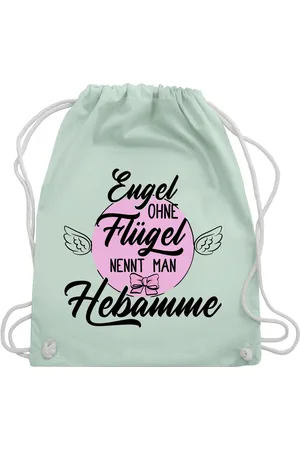 Shirtracer Turnbeutel Engel ohne Flügel nennt man Hebamme - rosa/schwarz, Beruf und Job Geschenke - Verkäufer: