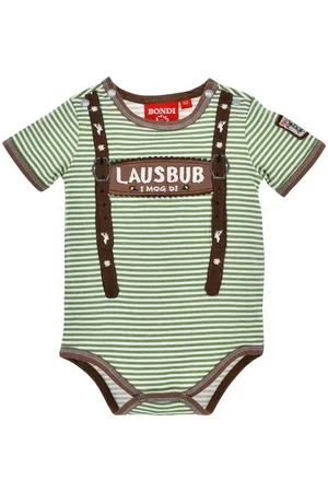 BONDI Trachtenkleid Baby Body - LAUSBUB KA - waldgrün/weiß geringelt - Verkäufer: Alpenwahnsinn Tracht & Lifestyle