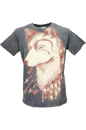 GURU-SHOP T-Shirt Mirror Herren T-Shirt, Yoga Shirt -.. alternative Bekleidung, Goa Style, Festival - Verkäufer: