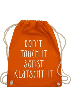 Shirtracer Turnbeutel Dont touch it sonst klatscht it - Lustiger Spruch Freches Witziges Ges, Statement - Verkäufer: