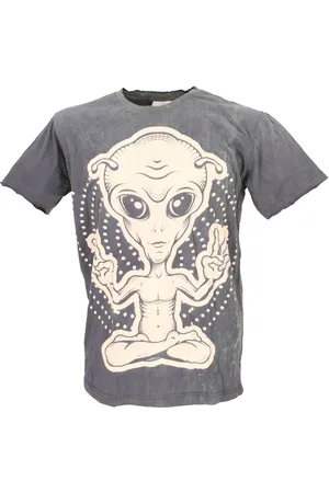 GURU-SHOP T-Shirt Mirror Herren T-Shirt, Yoga Shirt -.. alternative Bekleidung, Goa Style, Festival - Verkäufer: