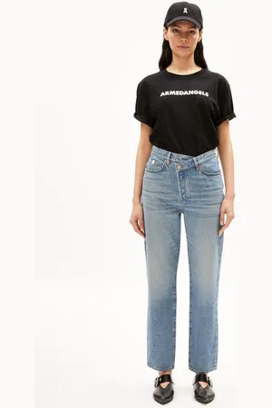 Armedangels Straight-Jeans AAIKALA DETAIL Damen (Non-Stretch, 1-tlg., Regular Fit) cerulean - Verkäufer: