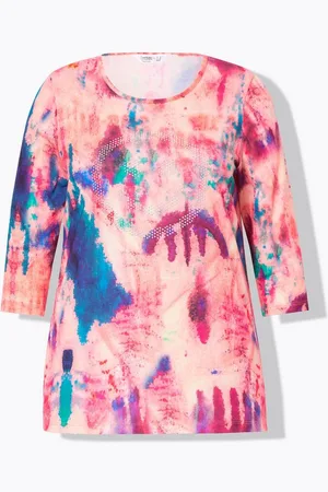 Angel of Style T-Shirt T-Shirt Straight Fit Smiley Batik-Muster - Verkäufer: Popken Fashion Group
