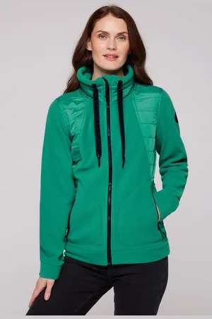 Soccx Fleecejacke mit Stehkragen