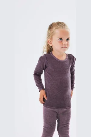 NAME IT Langarmshirt NMFWANG WOOL NEEDLE LS TOP SOLID NOOS aus reiner Merinowolle