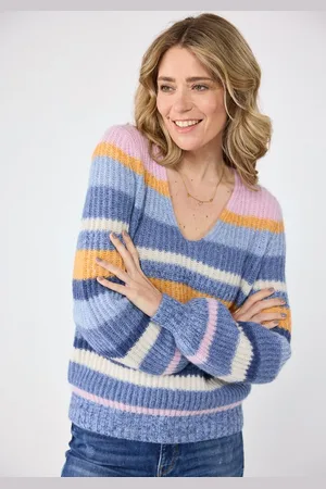 Lieblingsstück V-Ausschnitt-Pullover BeeleL mit Streifen