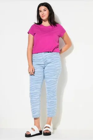 STUDIO UNTOLD Regular-fit-Jeans Mom-Jeans Wide Legs Zebra-Print 5-Pocket - Verkäufer: Popken Fashion Group