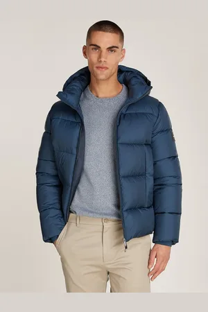 Calvin Klein Outdoorjacke HOODED QUILT PUFFER MW mit Logopatch