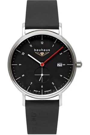 Bauhaus Quarzuhr 2130-2, Armbanduhr, Herrenuhr, Datum, Lederarmband, Made in Germany